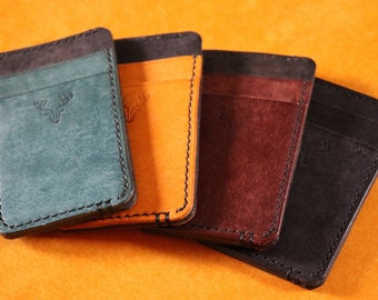 Willow Card Wallet, Portefeuille en cuir, porte-carte de crédit en cuir, portefeuille en cuir pour hommes, portefeuille mince