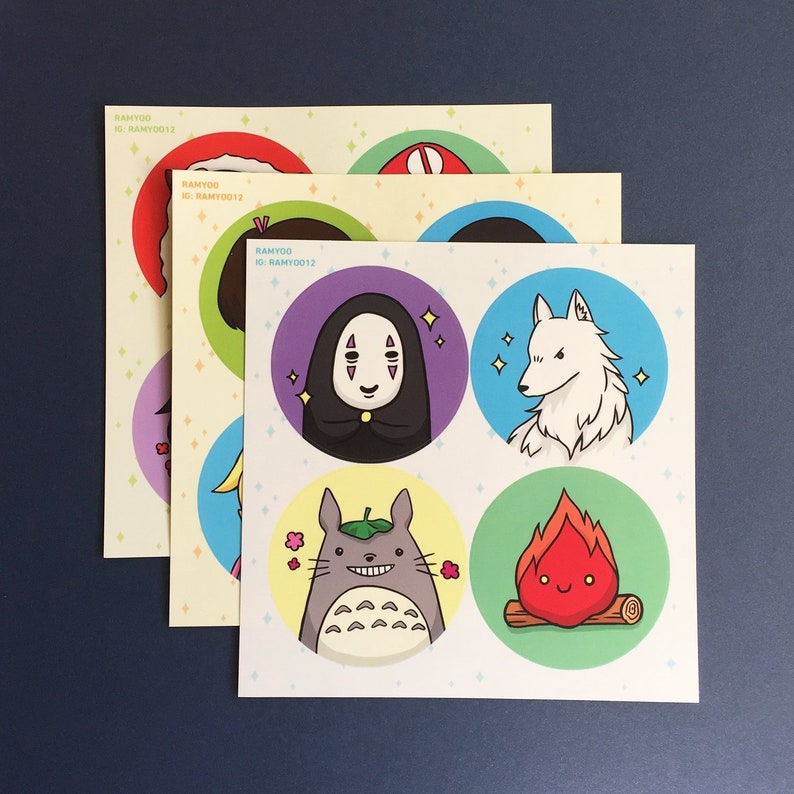 studio ghibli stickers etsy