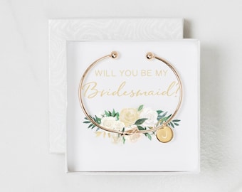 Pulsera de nudo para regalo de dama de honor, ¿Quieres ser mi regalo de propuesta de dama de honor?, despedida de soltera, joyas de dama de honor, regalo de niña de las flores
