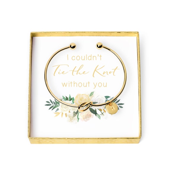 Bridesmaid Proposal Bracelet, Personalized Bridesmaid Gift, Tie