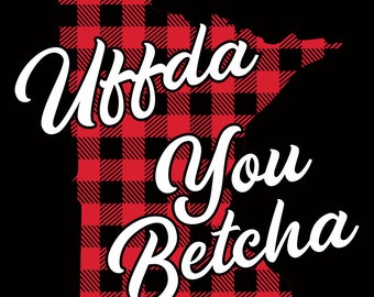 Magnet - MN Buffalo Plaid Uffda You Betcha