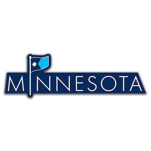Minnesota State Flag - Glossy Vinyl Sticker