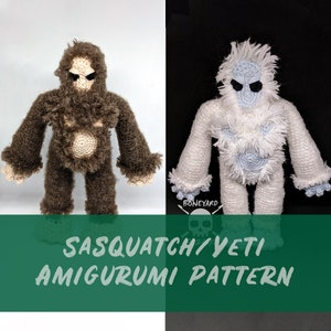 以下が含まれることがあります： サスカッチまたはイエティの編みぐるみを作るための編み図。このパターンは、Boneyardのウェブサイトからダウンロードできます。