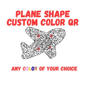 Custom Airplane Shape QR Code | Dynamic Editable Link | Digital Luggage Tag & Travel Agency File