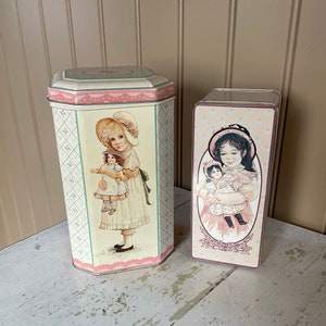 1984 Jan Hagara tins Mandy and Olivia Set of 2 tins