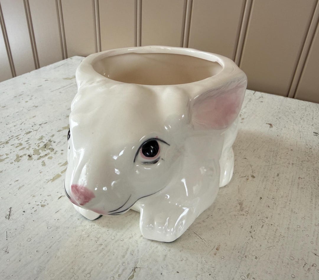 Inarco Ceramic Bunny Planter Vintage Rabbit Planter or Bowl - Etsy