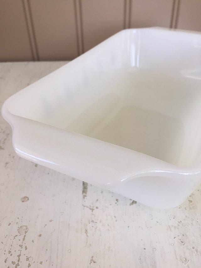 Fire King Baking Dish Glass Bread Pan Candle Glow Anchor Etsy