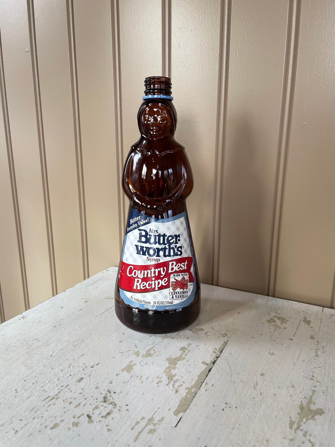 Mrs. Butterworth Glass Bottle With Labels No Lid Etsy