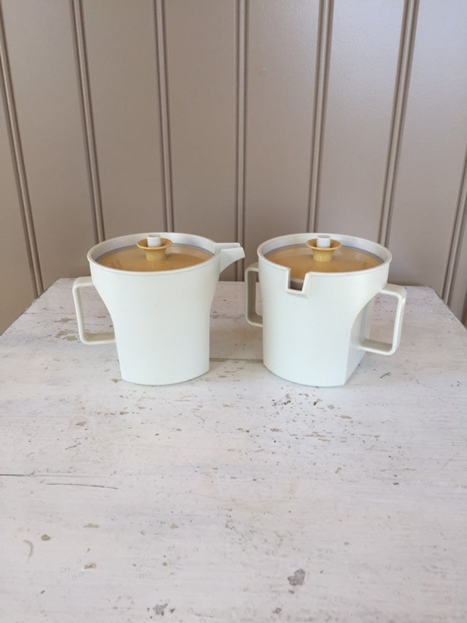 Tupperware sugar and creamer Vintage Tupperware almond and Etsy