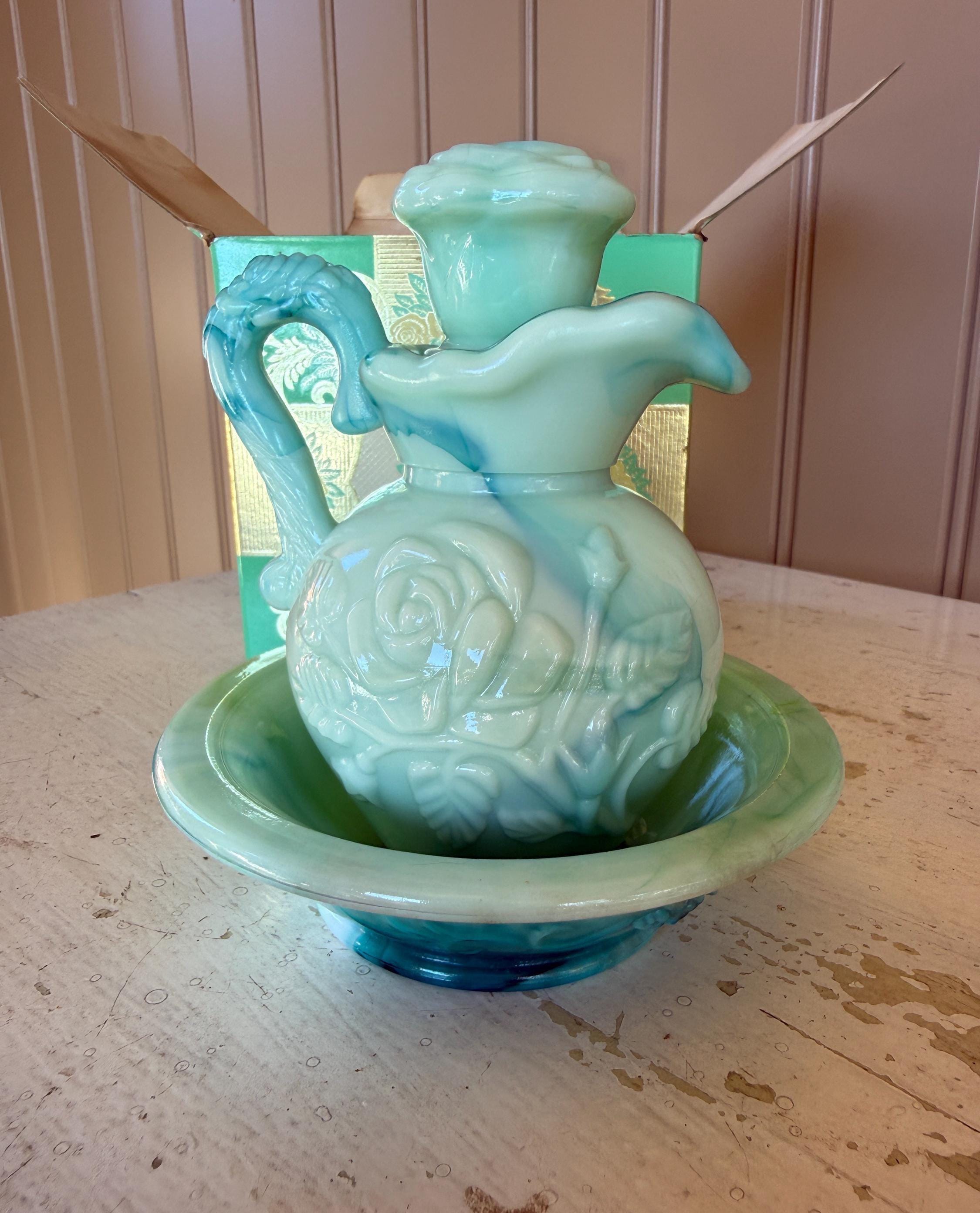 1970 Avon Blue Milk Glass - Etsy