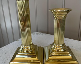 Baldwin Brass Candle Holders Smithsonian Institution Vintage Taper