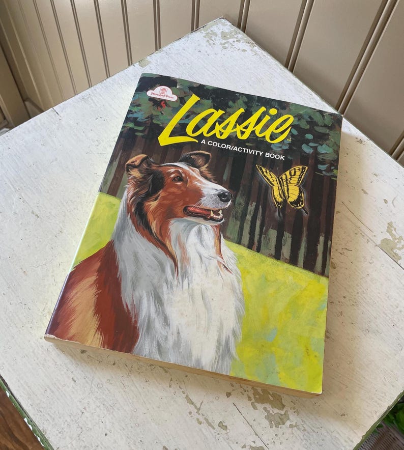 1979 Lassie Coloring Book Large Coloring/activity Book - Etsy