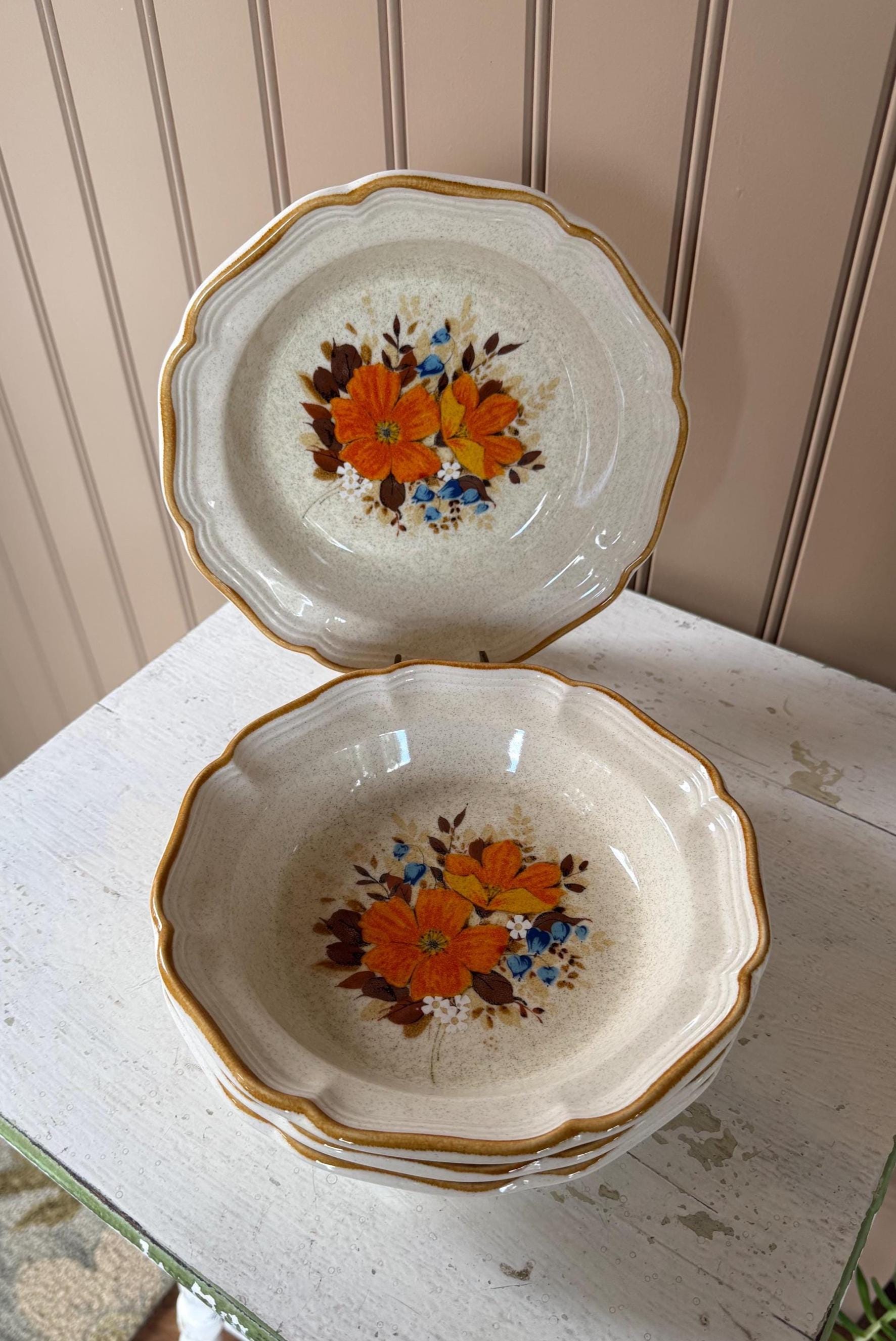 Mikasa Garden Club Flowerfest Bowls Soup Bowls 8.5 Inches Set of 4