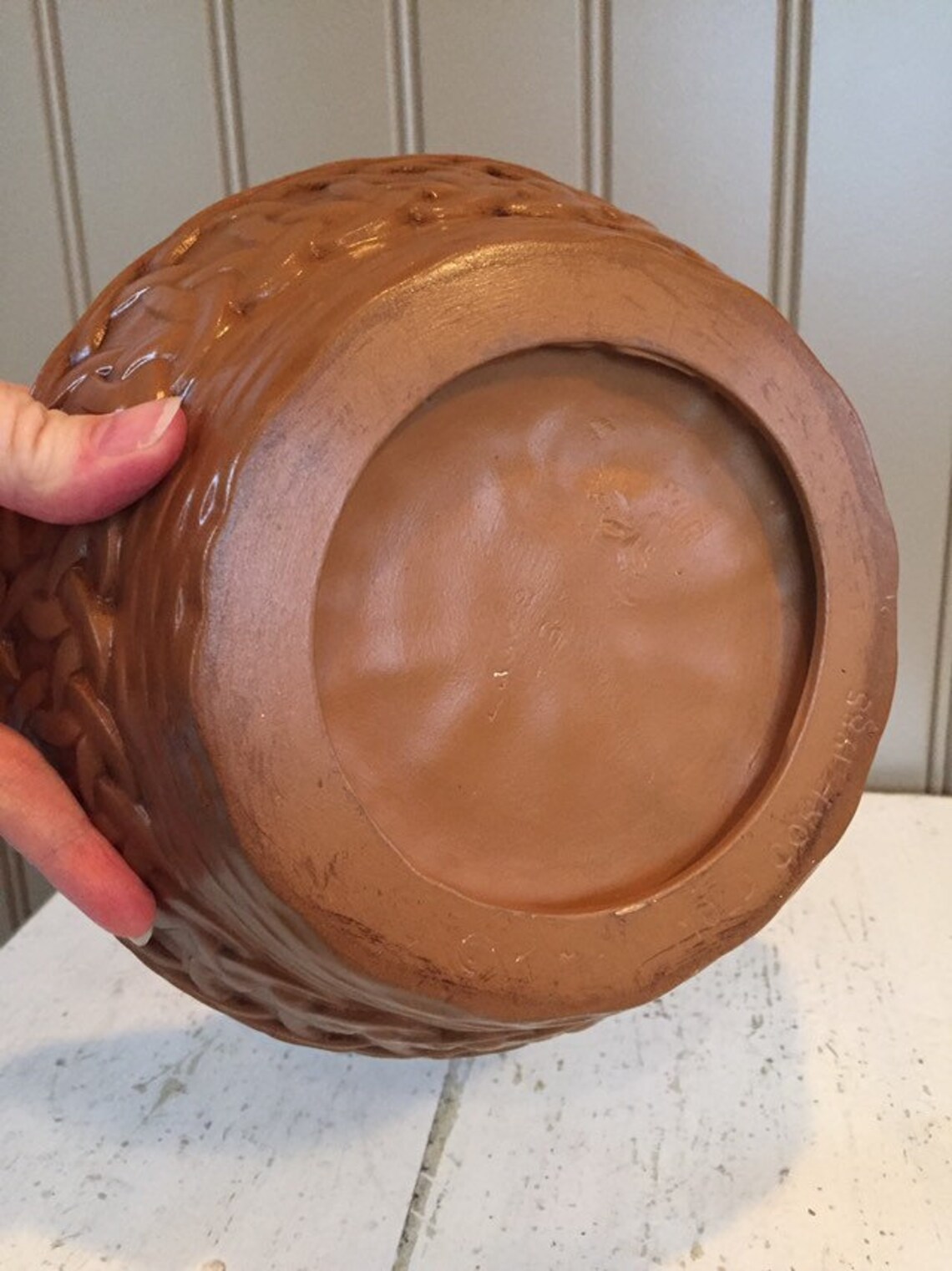 Kimple Mold Corp. 1985 ceramic bowl Brown ceramic bowl Fruit Etsy