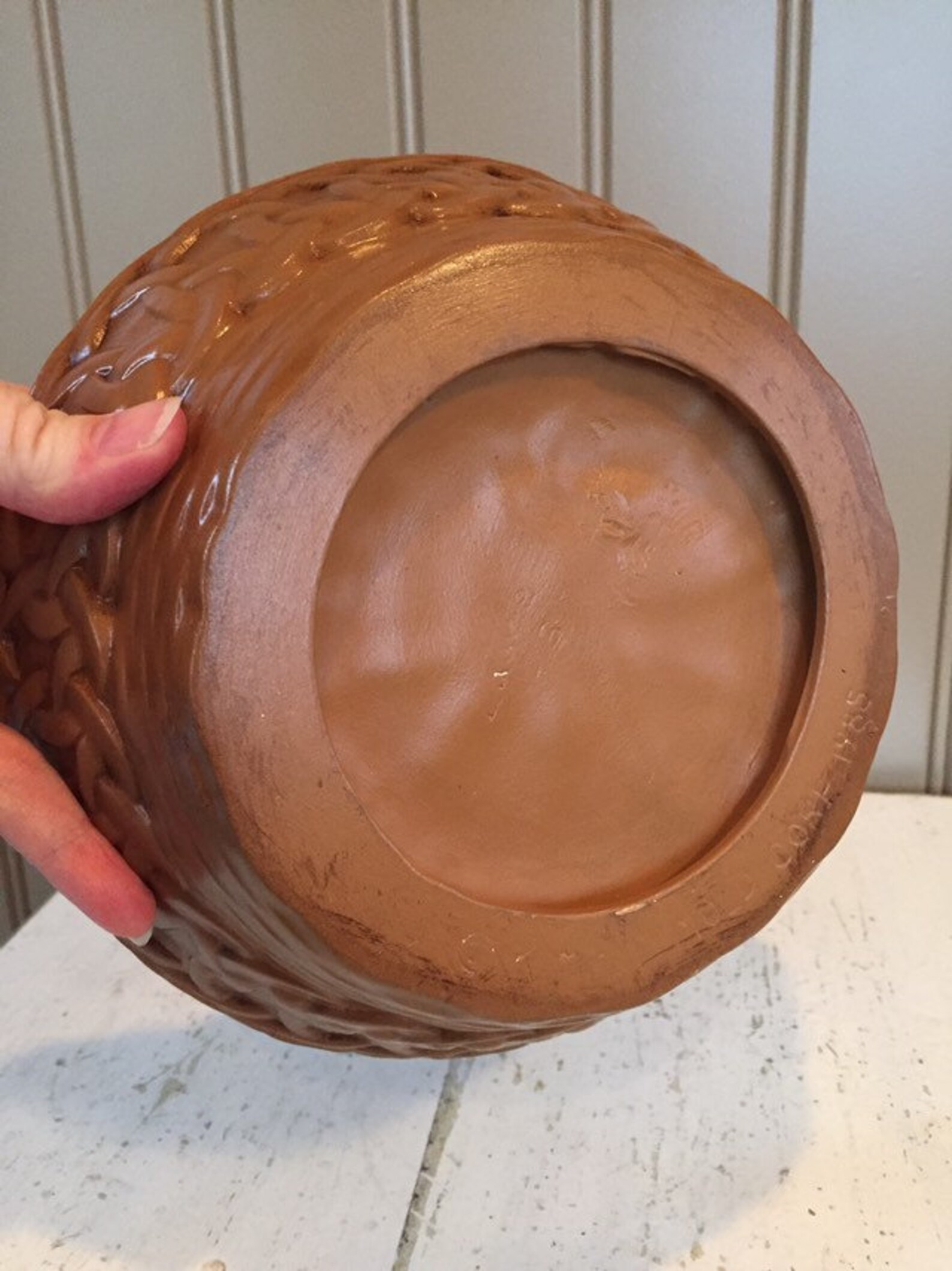 Kimple Mold Corp. 1985 ceramic bowl Brown ceramic bowl Fruit Etsy