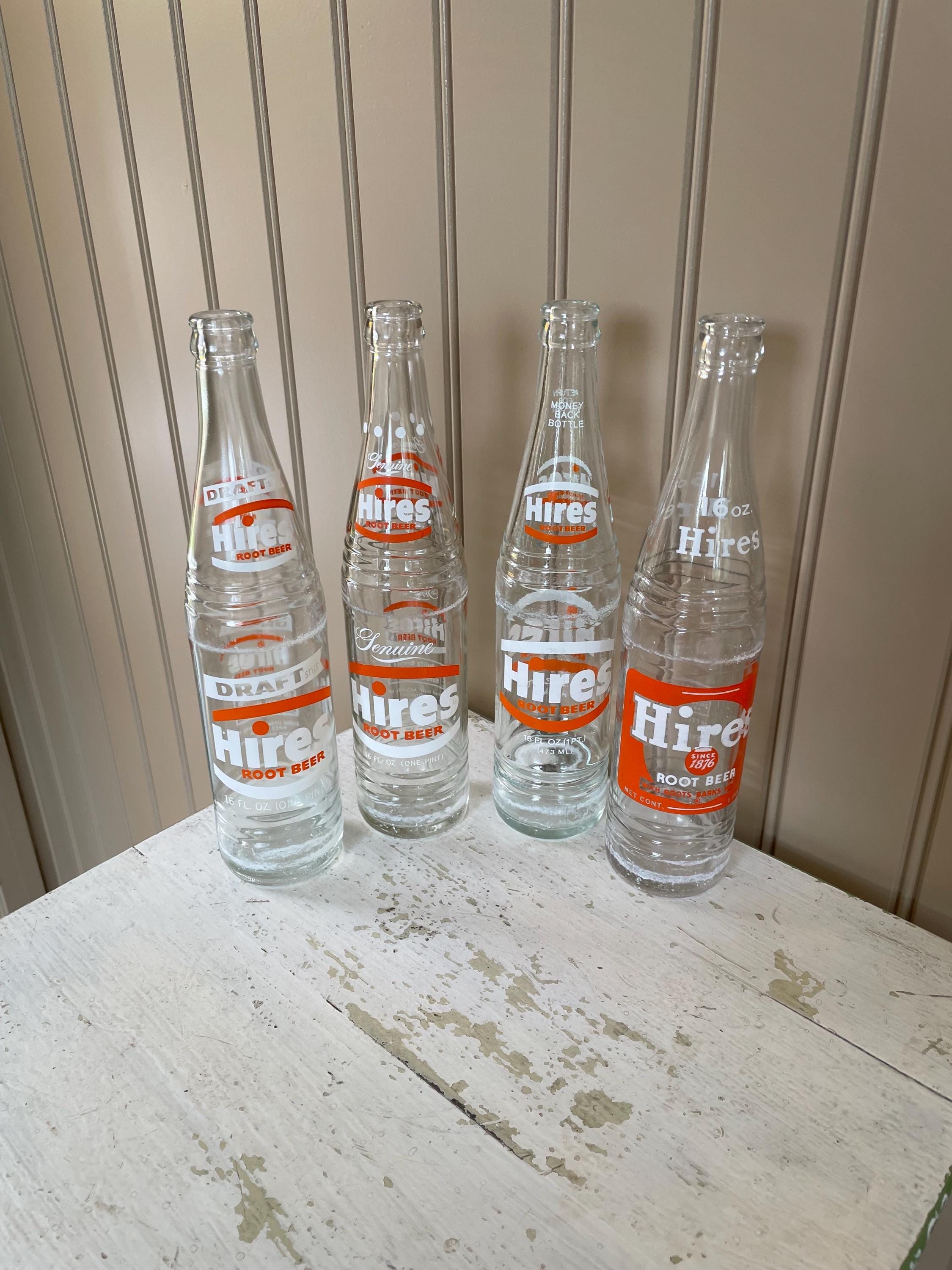Hires Rootbeer Vintage Glass Bottles Returnable 11 Inch Bottles