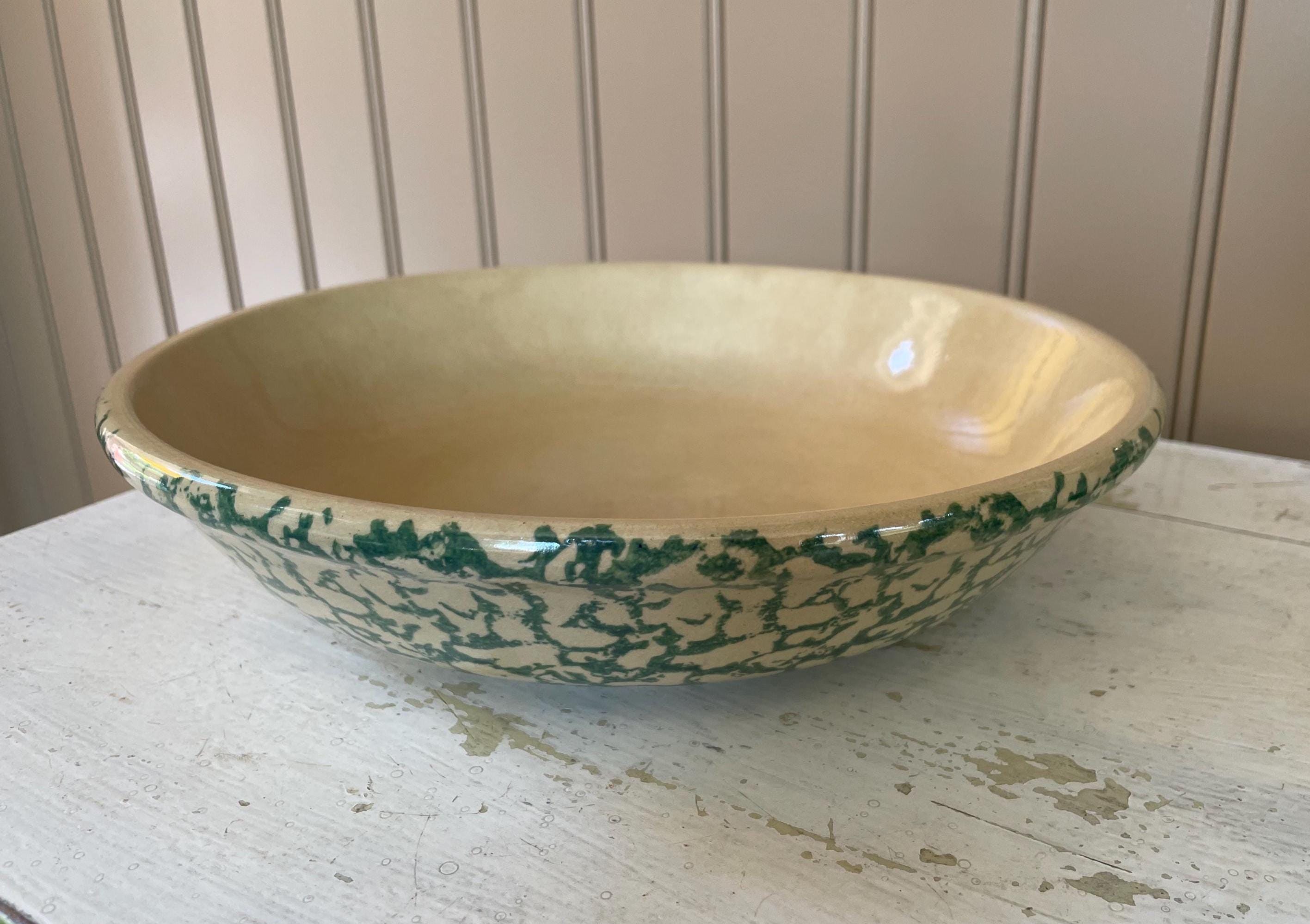 Robinson Ransbottom Stoneware 12 Inch Spongeware Pasta Bowl - Etsy