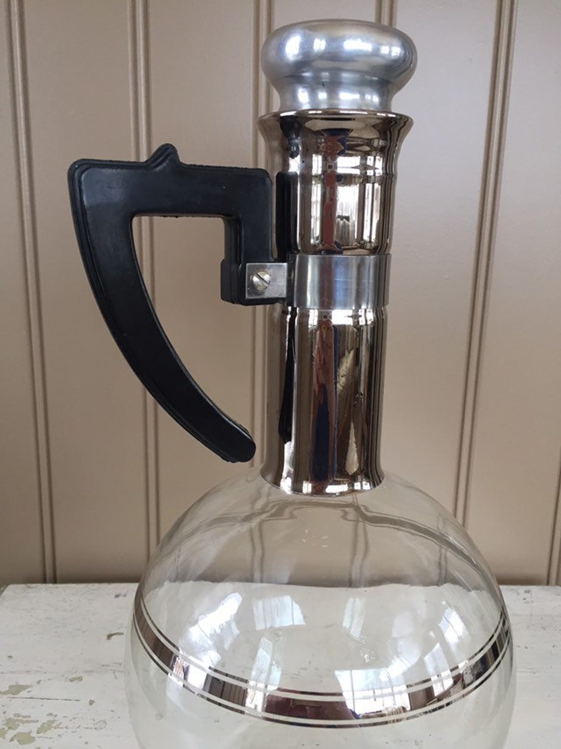 Inland Glass coffee carafe Hand blown mid century 18 cup Etsy