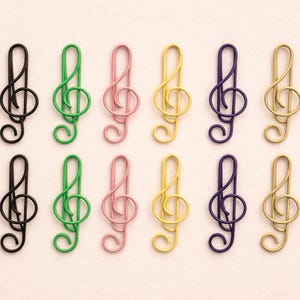 Muziek paperclips solsleutel: muzikaal briefpapier (40 mm x 12 mm)