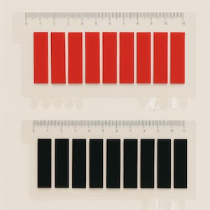 Rot & Schwarz Sticky Index Tabs - Planer Tabs, Lernnotizen, klebende Seitenmarkierer