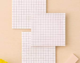 Square Grid Sticky Notes: Planner, Math, Office - 80 Sheets