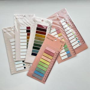 Morandi Sticky Note Tabs | Transparente Index-Tabs | Journal & Planer Organizer | Memo Pad Seitenmarkierer | Pastellfarben | Buchklub Geschenk