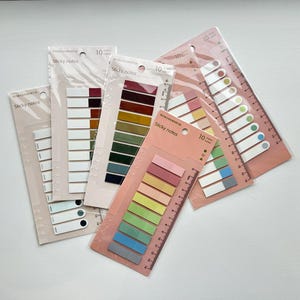 Morandi Aesthetic Sticky Note Tabs – Transparent Journal Page Flags