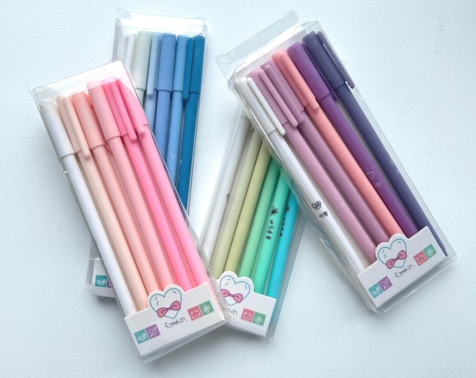 Pastel Fine-Liner Pen Set: Smooth Black Ink, Journaling Pens