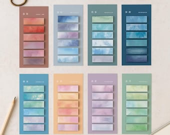 Gradient Color Sticky Note Tabs: Self-Adhesive Bookmark Labels