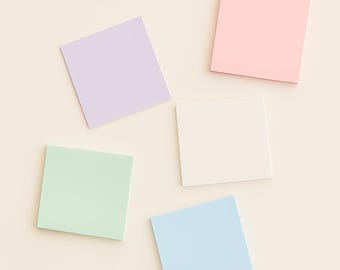 Transparent Pastel Sticky Notes: Clear Stationery for Journaling - 50 Sheets