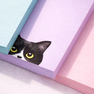 Cute Cat Sticky Notes - Colorful Memo Pads for Cat Lovers (7.6x7.6 cm) image 3