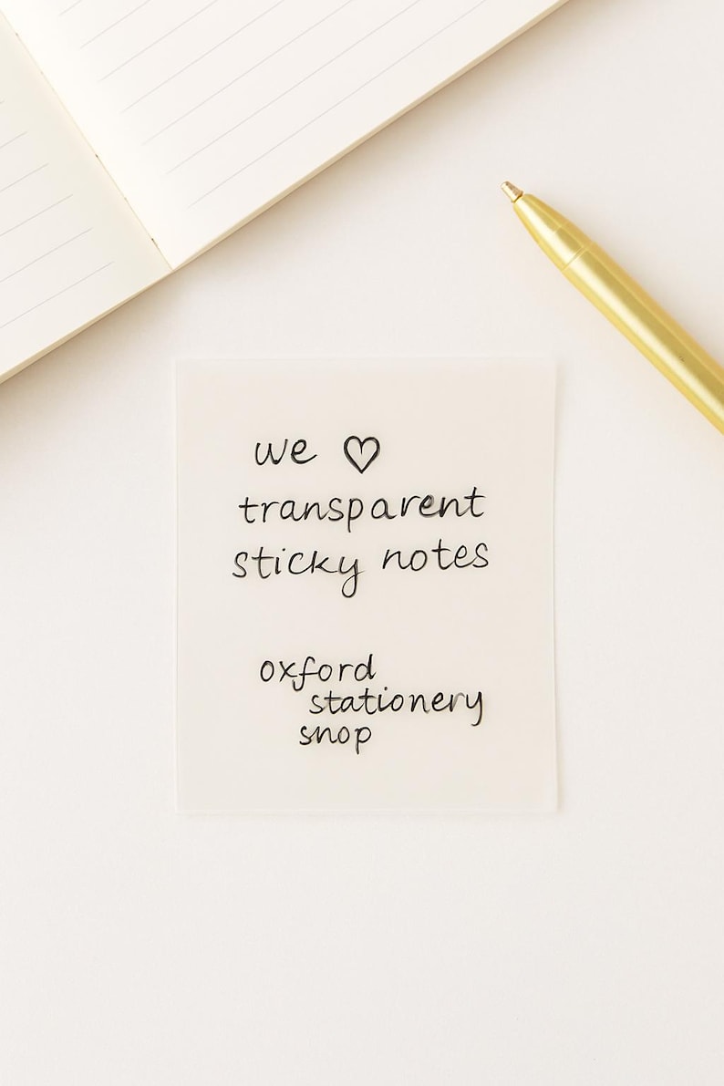Clear Sticky Notes | Transparent Memo Pads for Studying, Journaling 3 Pack Bundle