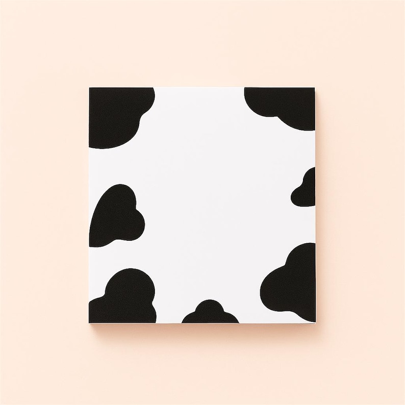 Cow Print Sticky Notes - Playful Memo Pads, Set of 2 - Etsy