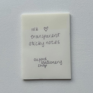Transparent Sticky Notes | Clear Memo Pads for Journaling, Studying, Planner & Office | Aesthetic See-Through Stationery | 50 Sheets