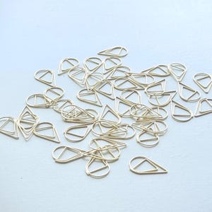 Gold Teardrop Büroklammern | Hochzeitseinladung Clips | Modernes Rose Gold Briefpapier | Planer & Journal Accessoires | 25mm x 15mm