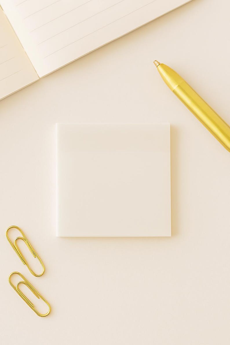 Clear Sticky Notes | Transparent Memo Pads for Studying, Journaling Square