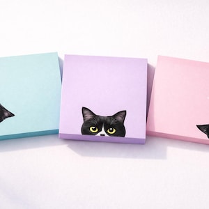 Cute Cat Sticky Notes - Colorful Memo Pads for Cat Lovers (7.6x7.6 cm) image 2