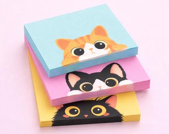 Cute Cat Sticky Notes Set – Kawaii Planner Accessories