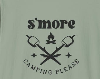 S'more Camping T-Shirt: Unisex Soft Graphic Tee, Summer Campfire