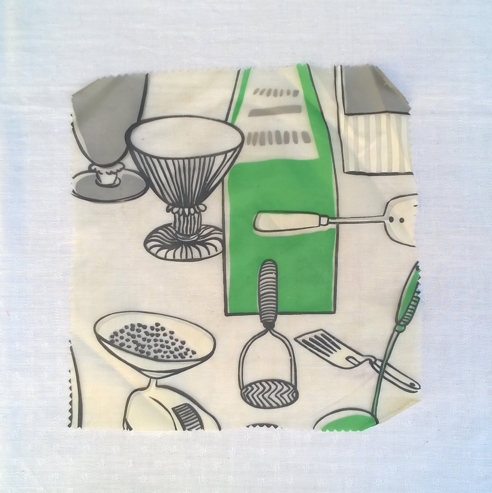 Vintage 1950s vinyl placemats retro designs kitchen utensils Etsy