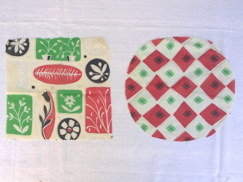 Vintage 1950s Vinyl Placemats Retro Designs Kitchen Utensils Etsy