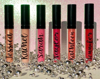 Personalized Lip Gloss: Bridesmaid Proposal Gift, Monogram Makeup Favor