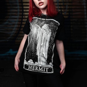 The Hermit Tarot Card T-Shirt, Gothic Tarot Shirt, Virgo Graphic Tee