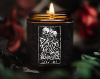 Lovers Tarot Card Soy Candle