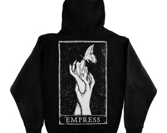 The Empress Tarot Card Zip Up, Aesthetic Streetwear, Unique Tarot Card Gift