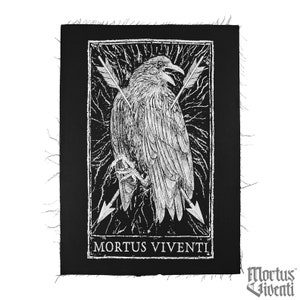 Mortus Tarot Card Large Patch, Novelty Patch, Jacket / Backpack Appliqué