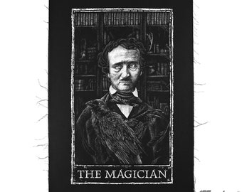 The Magician Tarot Card Large Patch, Gothic / Emo Appliqué, Decorative Bag Patch