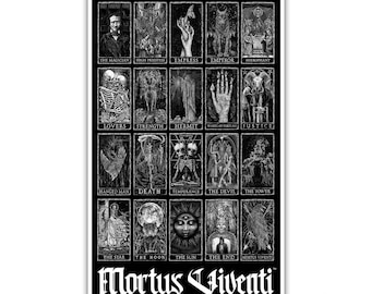 Major Arcana Tarot Card Poster Collection 11x17 – Gothic Wall Art Print, All Tarot Designs Poster, Dark Occult Decor, Witchy Gothic Decor