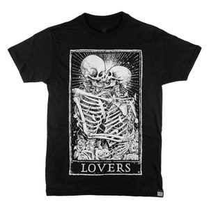 Lovers Tarot Card T-Shirt, Gothic Style Tee, Gemini Aesthetic, Oversized Graphic Tee image 4