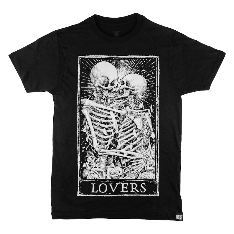 Lovers Tarot Card T-Shirt, Gothic Style Tee, Gemini Aesthetic, Oversized Graphic Tee image 4